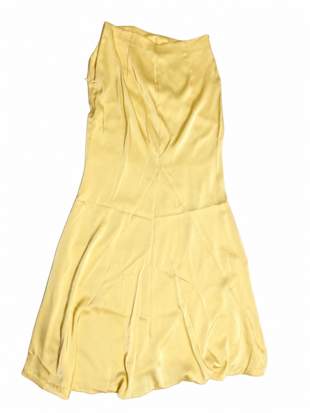 Azazie Lemon Strapless Column Gown with Draped Scarf - Picture 8 of 8